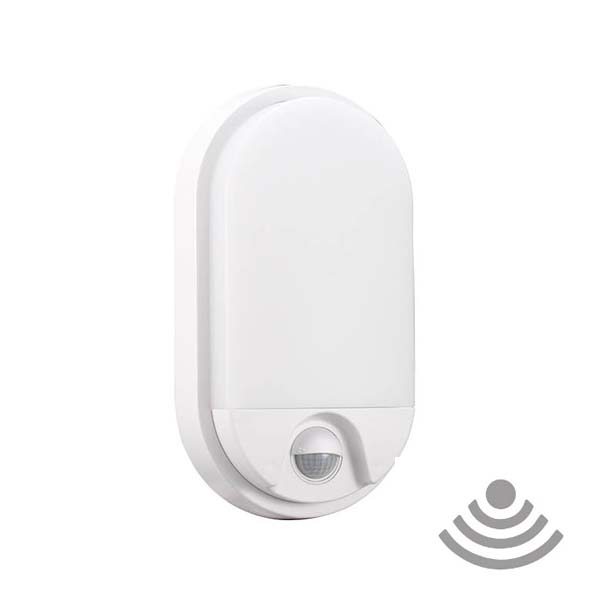 Aplique pared ovalado con sensor