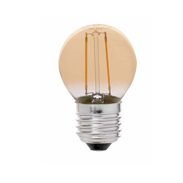 Bombilla LED Esférica 2W Ambar
