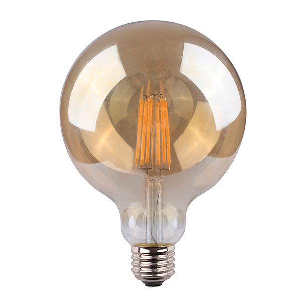 Bombilla LED globo 125mm 8W ámbar