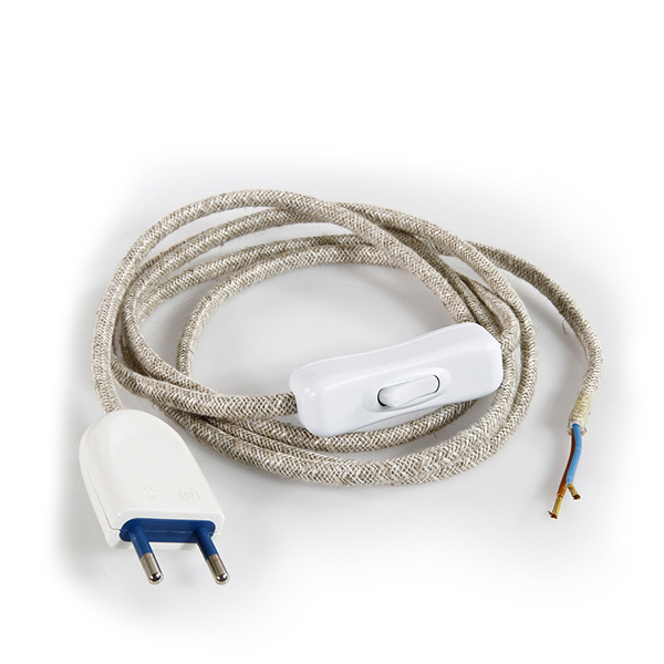 Cable de conexión textil algodón