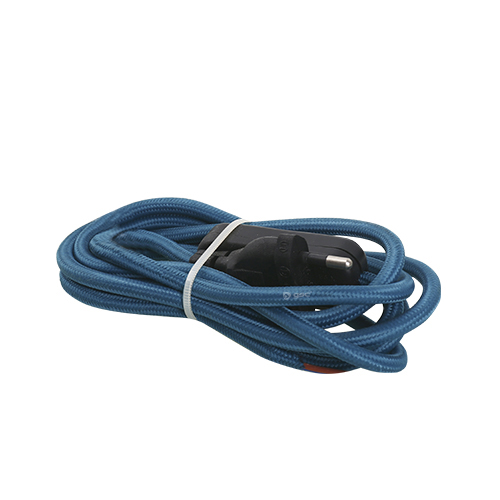 Cable de conexión textil Azul