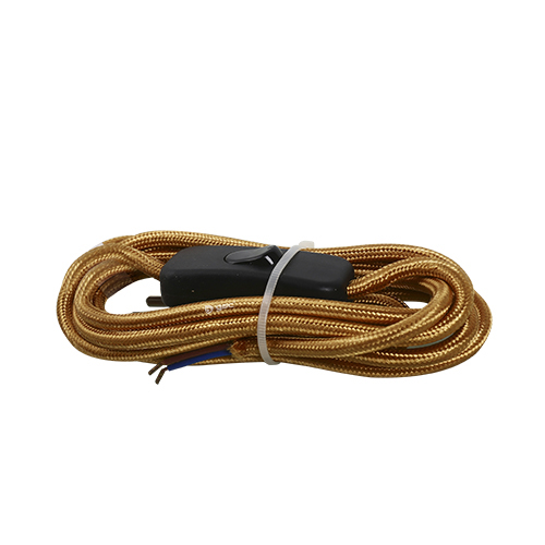 Cable de conexión textil Dorado