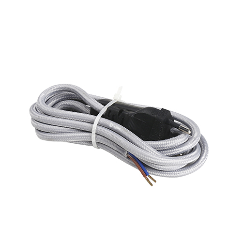 Cable de conexión textil Gris
