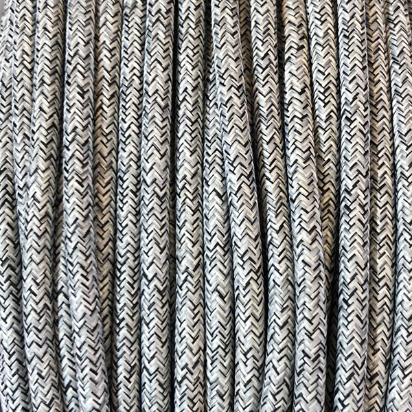 Cable tejido tonos grises
