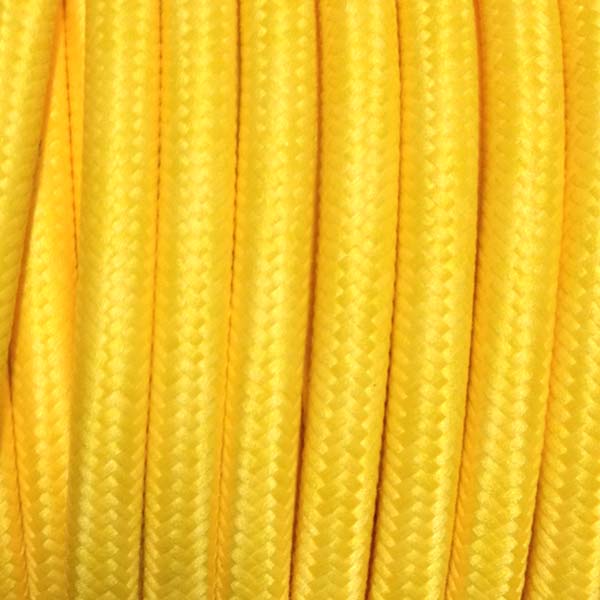 Cable textil amarillo