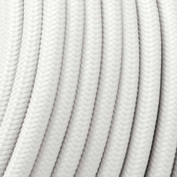 Cable textil blanco