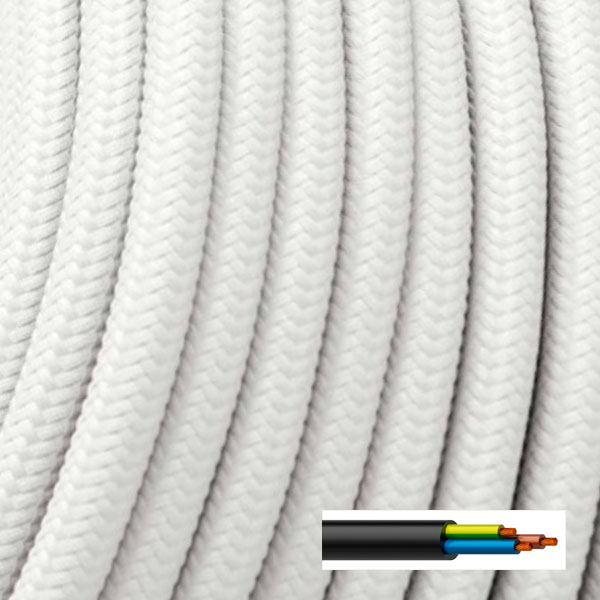 Cable textil blanco 3x0,75mm