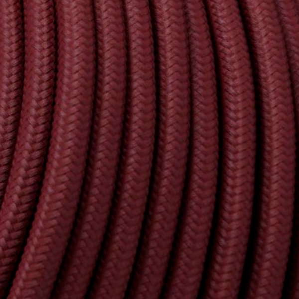 Cable textil burdeos
