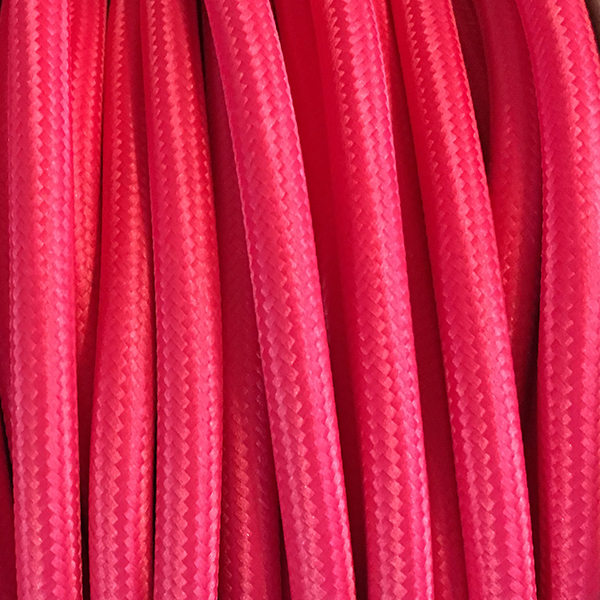Cable textil rosa fucsia