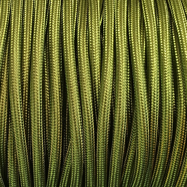 Cable textil verde oliva