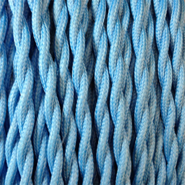 Cable trenzado azul celeste
