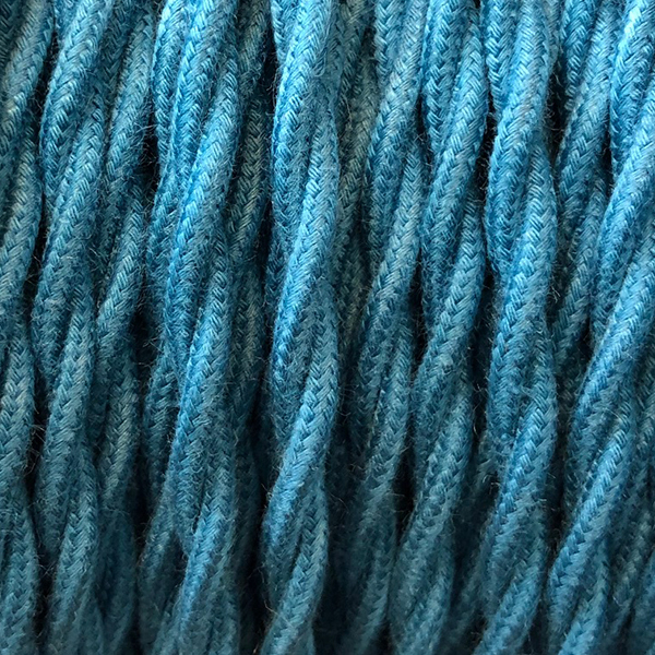 Cable trenzado azul petróleo