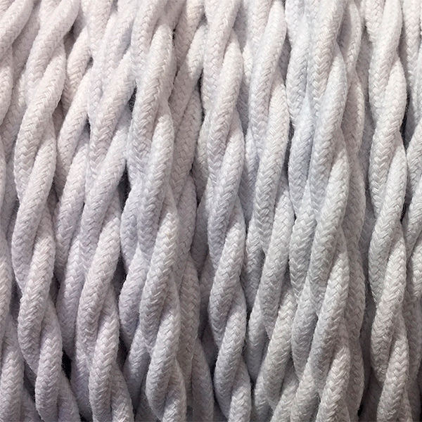 Cable trenzado textil 2x1,5 BLANCO