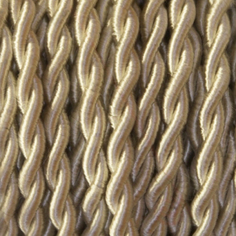 Cable trenzado textil BEIG seda