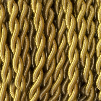 Cable trenzado textil DORADO seda