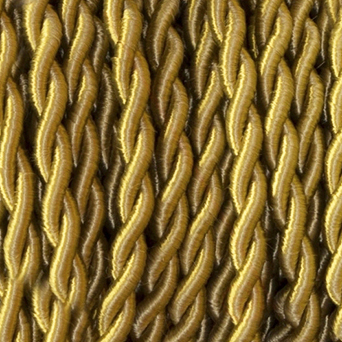 Cable trenzado textil DORADO seda