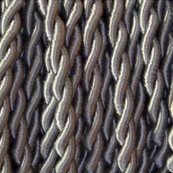 Cable trenzado textil GRIS seda