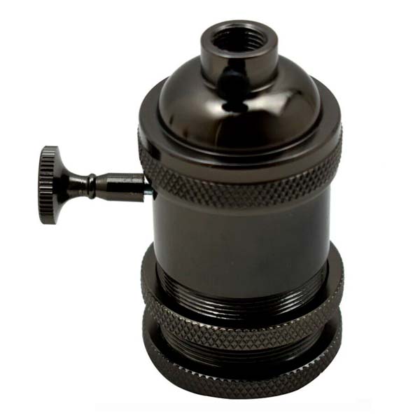 Casquillo negro con interruptor