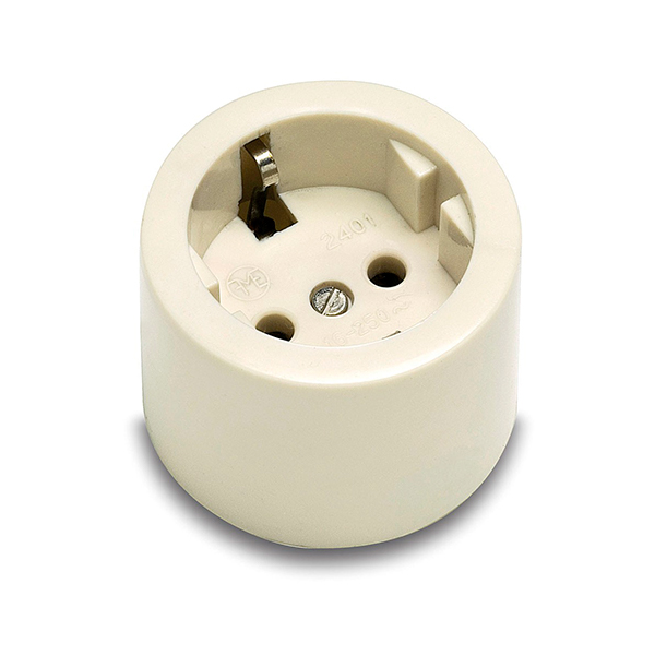 Enchufe redondo T.T. de superficie