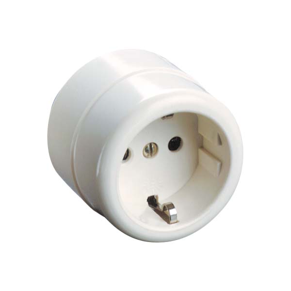 Enchufe superficie redondo T.T.