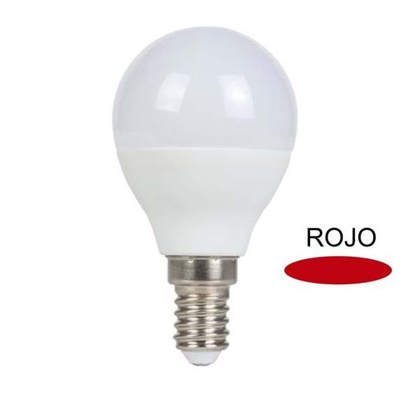 Esférica LED 5,5W E14 Roja