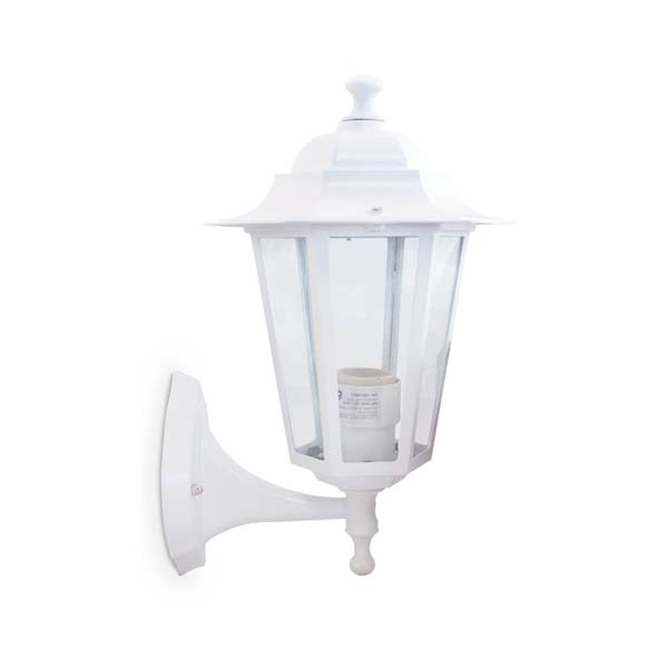 Farol jardín brazo blanco