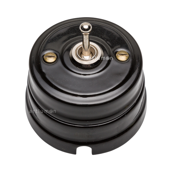 Interruptor níquel en porcelana lisa N