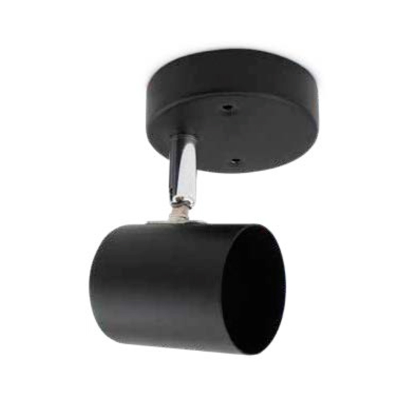 Lámpara foco metal Negra