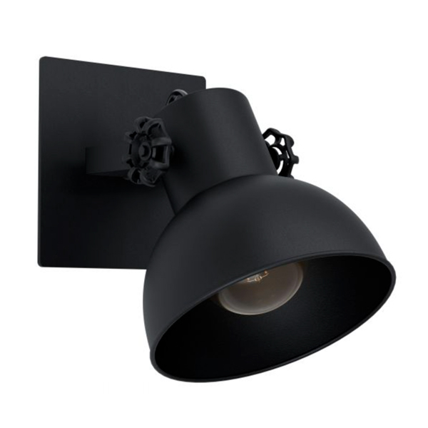 Lámpara pared acero negro