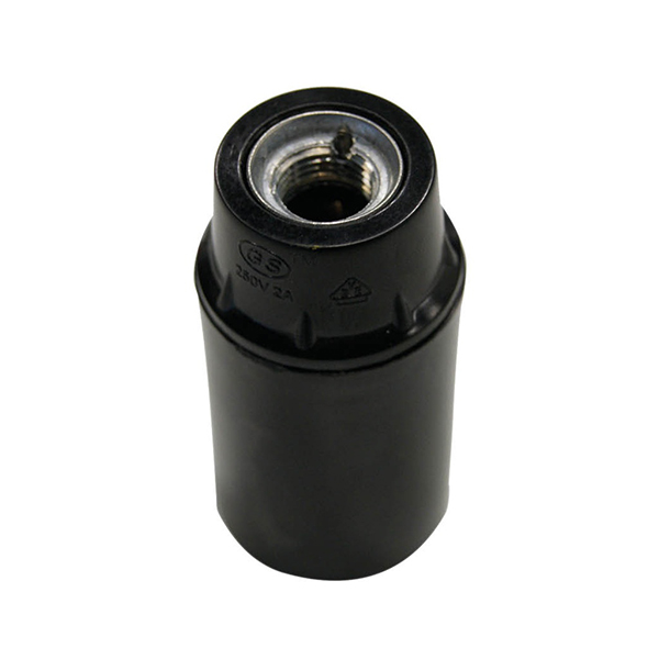 Portalámparas liso plástico E14 N