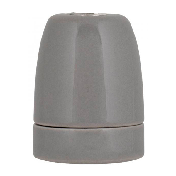 Portalámparas porcelana gris