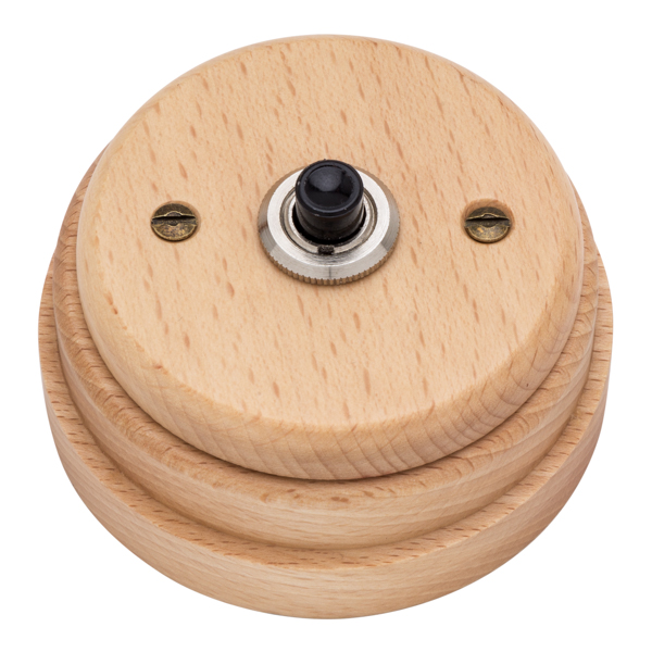 Pulsador de madera clara