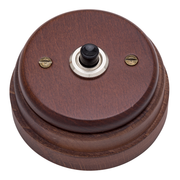 Pulsador de madera oscura