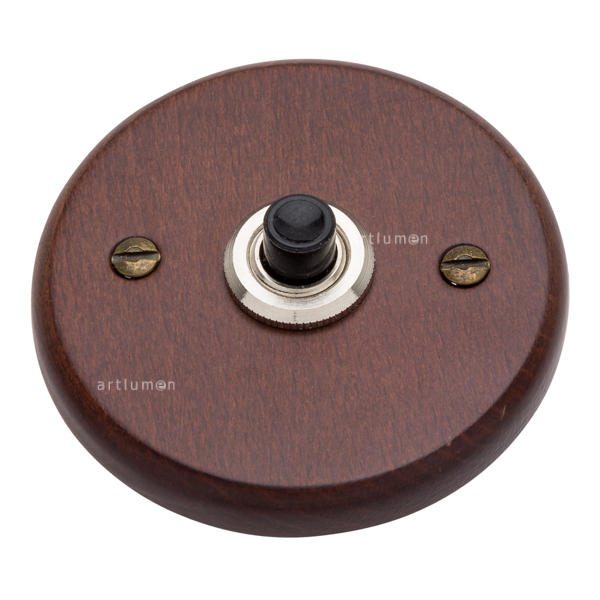 Pulsador de madera oscura