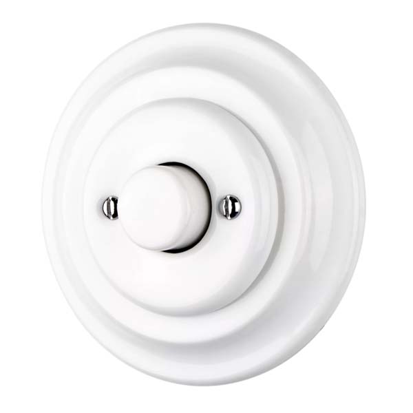 Regulador y marco porcelana blanca