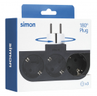 Adaptador giratorio 3 tomas Simon