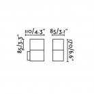 Aplique de pared cuadrado TARRACO