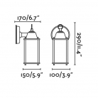 Aplique de pared Marrón Óxido DADO
