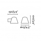 Aplique de pared moderno GINA B