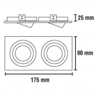 Aro doble aluminio cepillado