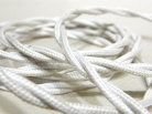 Cable trenzado textil 2x2,5 Blanco