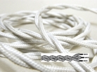 Cable trenzado textil 3x2,5 Blanco