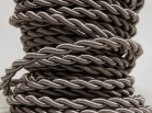 Cable trenzado textil GRIS seda