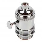 Casquillo plata con interruptor