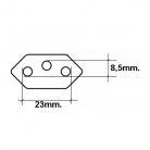 Clavija toma tierra desplazada