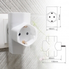 Clavija triple con toma de tierra