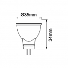 Dicroica LED 35mm 4W 12V