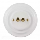 Doble Palanca dorada con marco porcelana