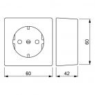 Enchufe superficie cuadrado