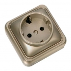 Enchufe T.T. superficie bronce